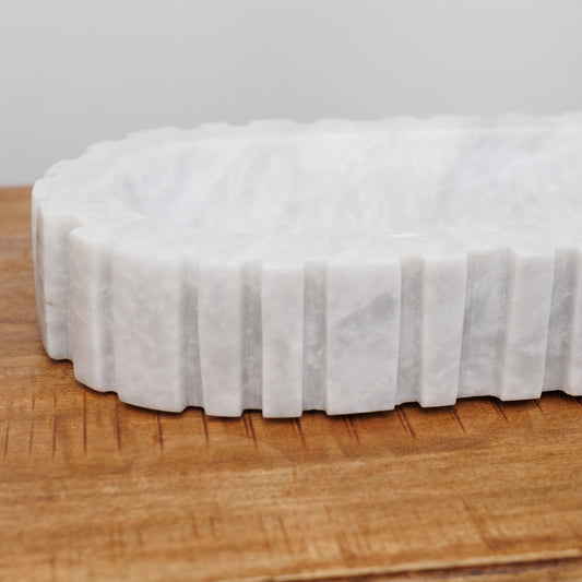 CV-003 MARBLE OVAL CENTERPIECE - ONE-OF-A-KIND