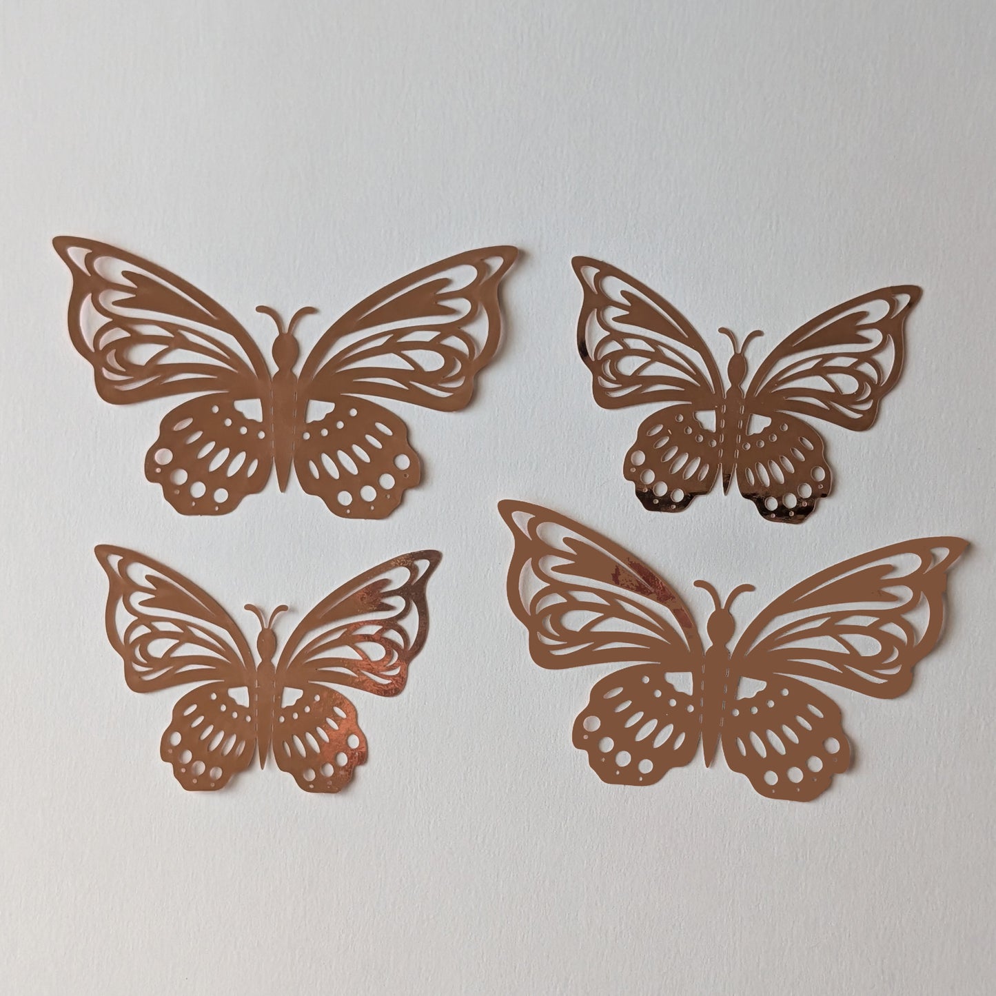 METALLIC BUTTERFLY DECORATION GOLD- 12 PIECES