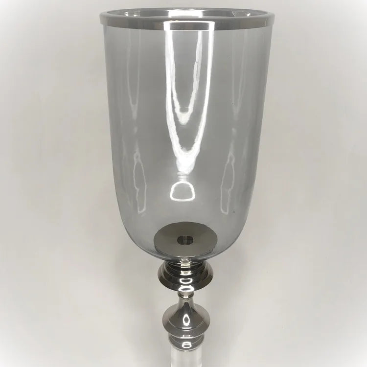 HC001 TALL CHROME LUCITE MODEL CANDELABRA