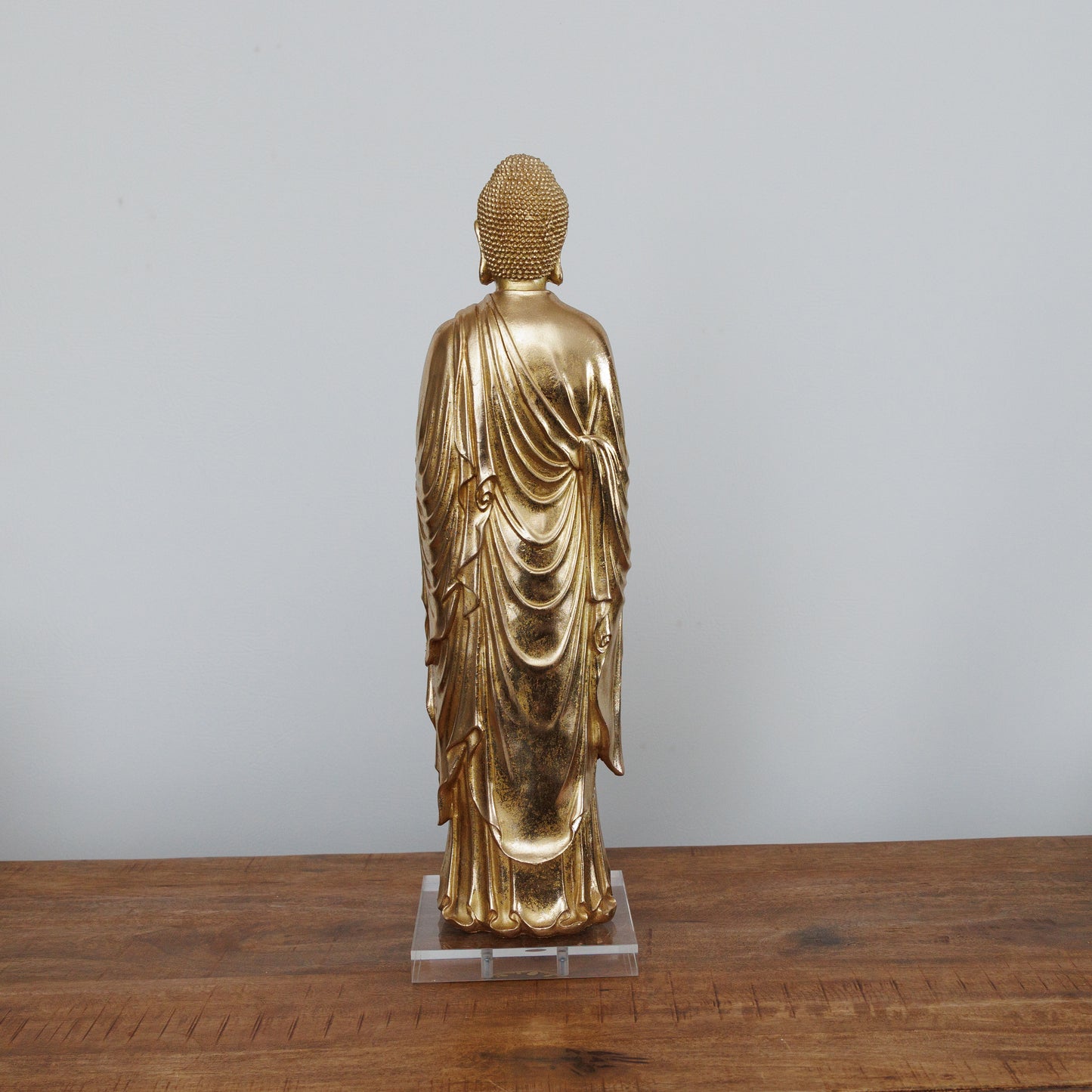 SC-004 GOLDEN BUDDHA WITH ACRYLIC STAND BASE - HAND MADE ONE OF A KIND