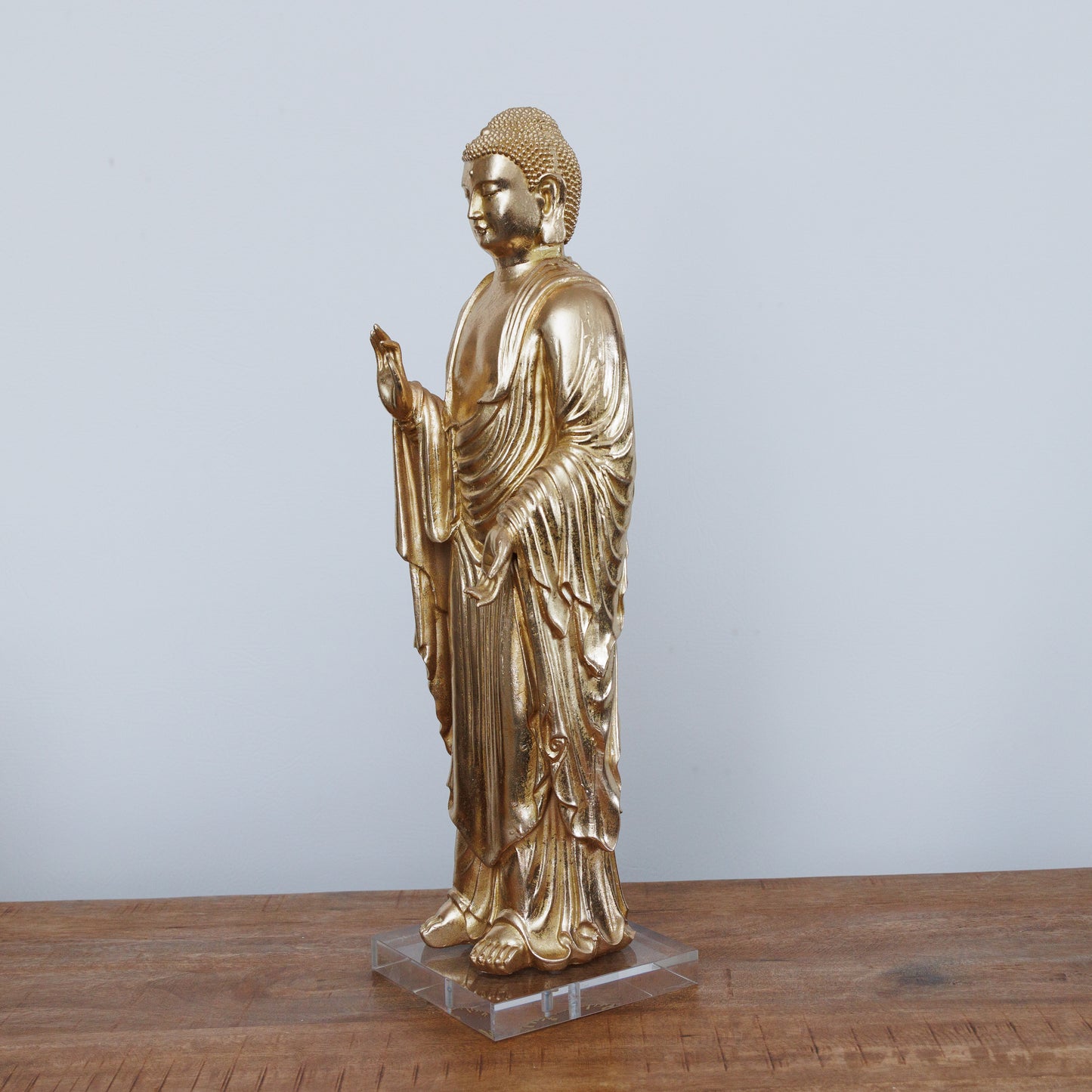 SC-004 GOLDEN BUDDHA WITH ACRYLIC STAND BASE - HAND MADE ONE OF A KIND