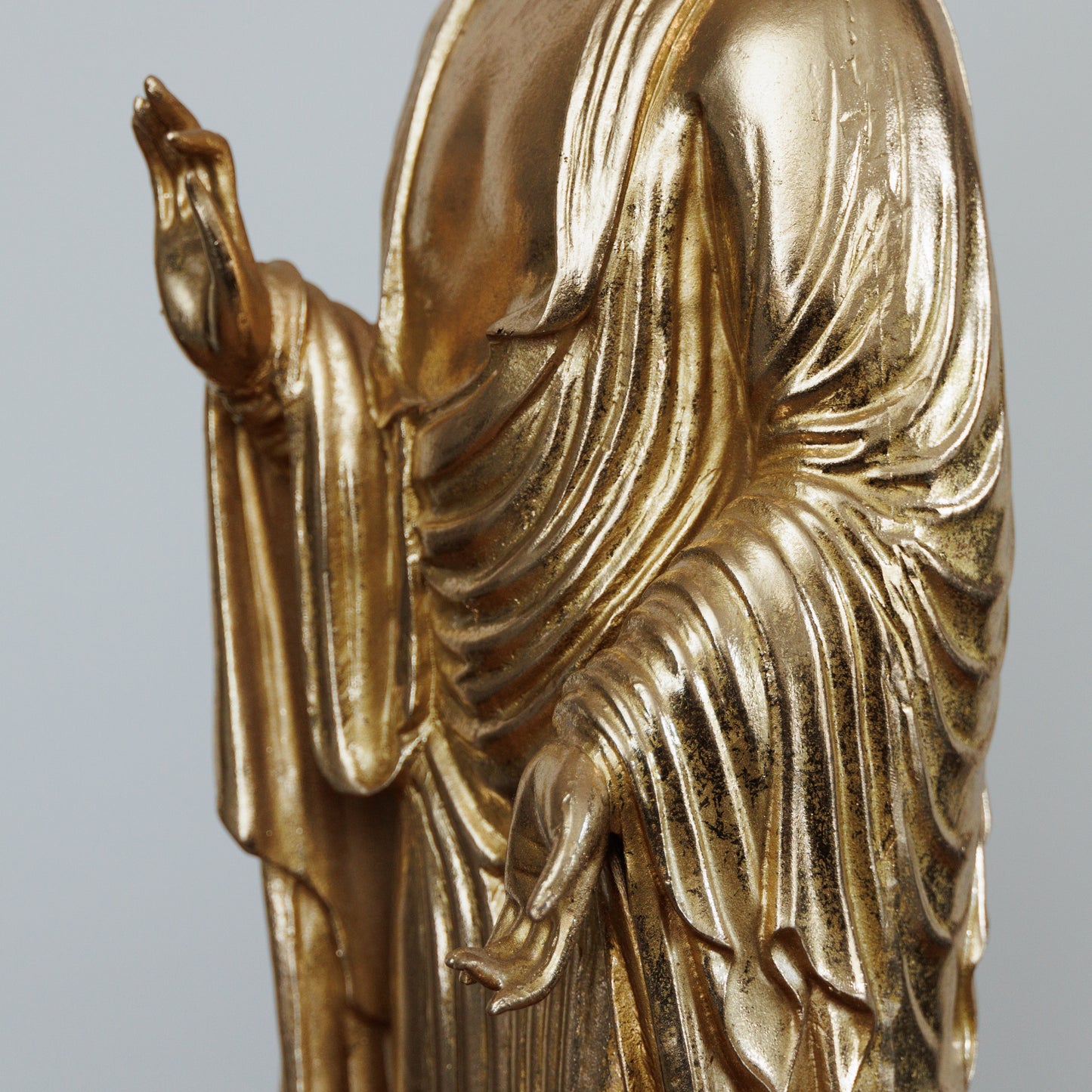 SC-004 GOLDEN BUDDHA WITH ACRYLIC STAND BASE - HAND MADE ONE OF A KIND