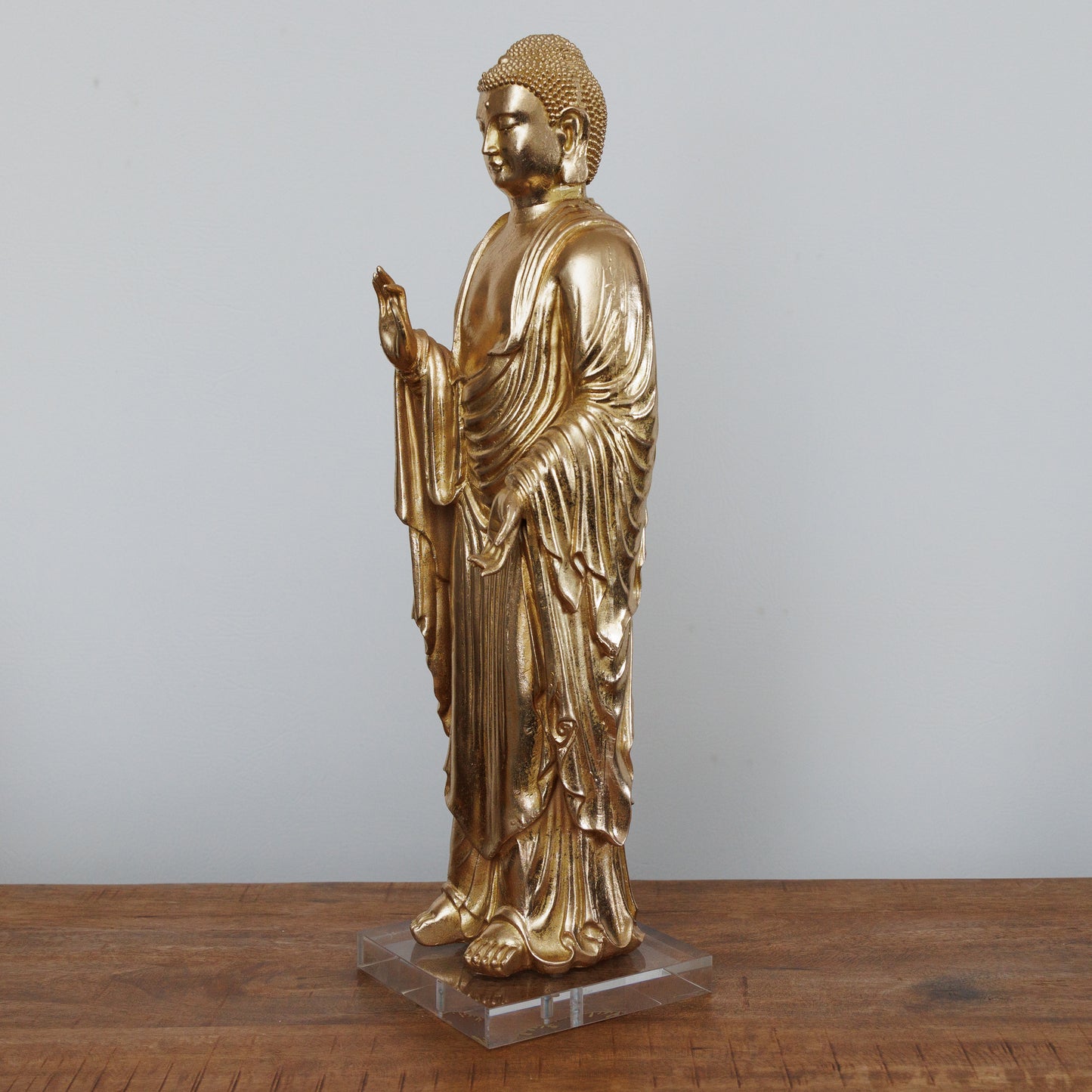 SC-004 GOLDEN BUDDHA WITH ACRYLIC STAND BASE - HAND MADE  ONE-OF-A-KIND