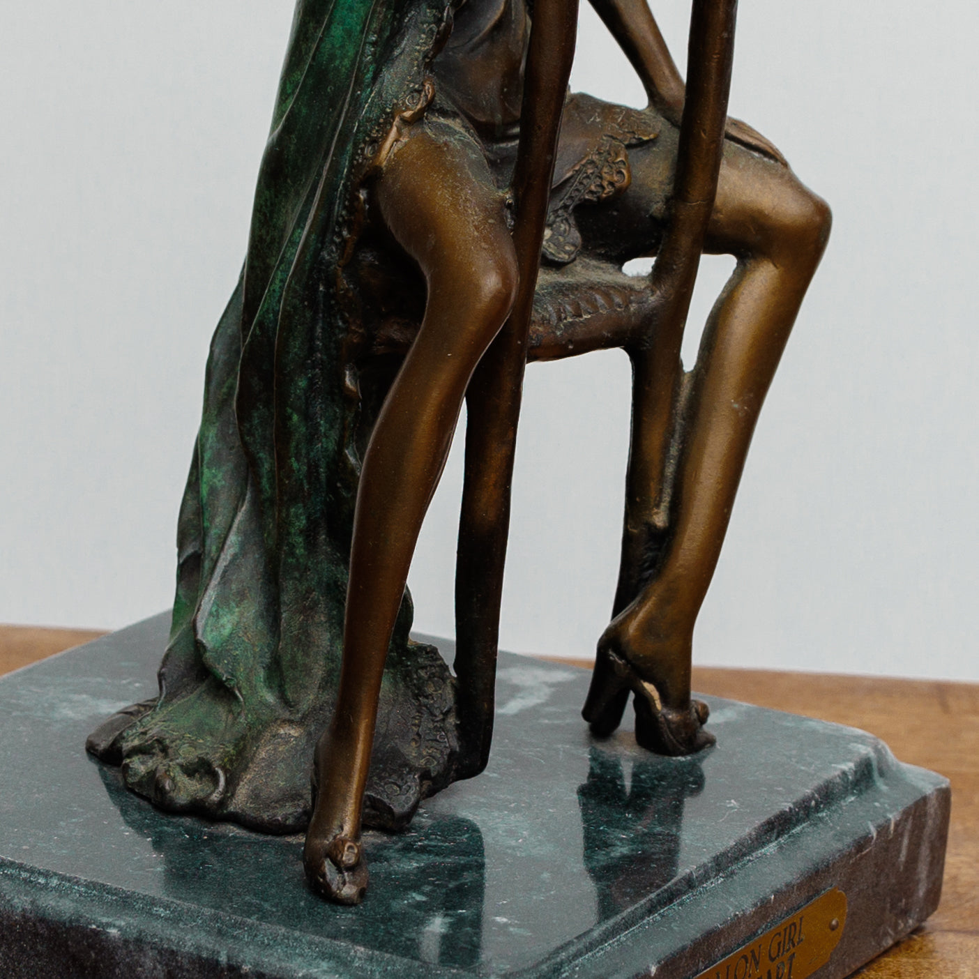 SC-005 SALON GIRL - BRONZE SCULPTURE - ICART ONE-OF-A-KIND