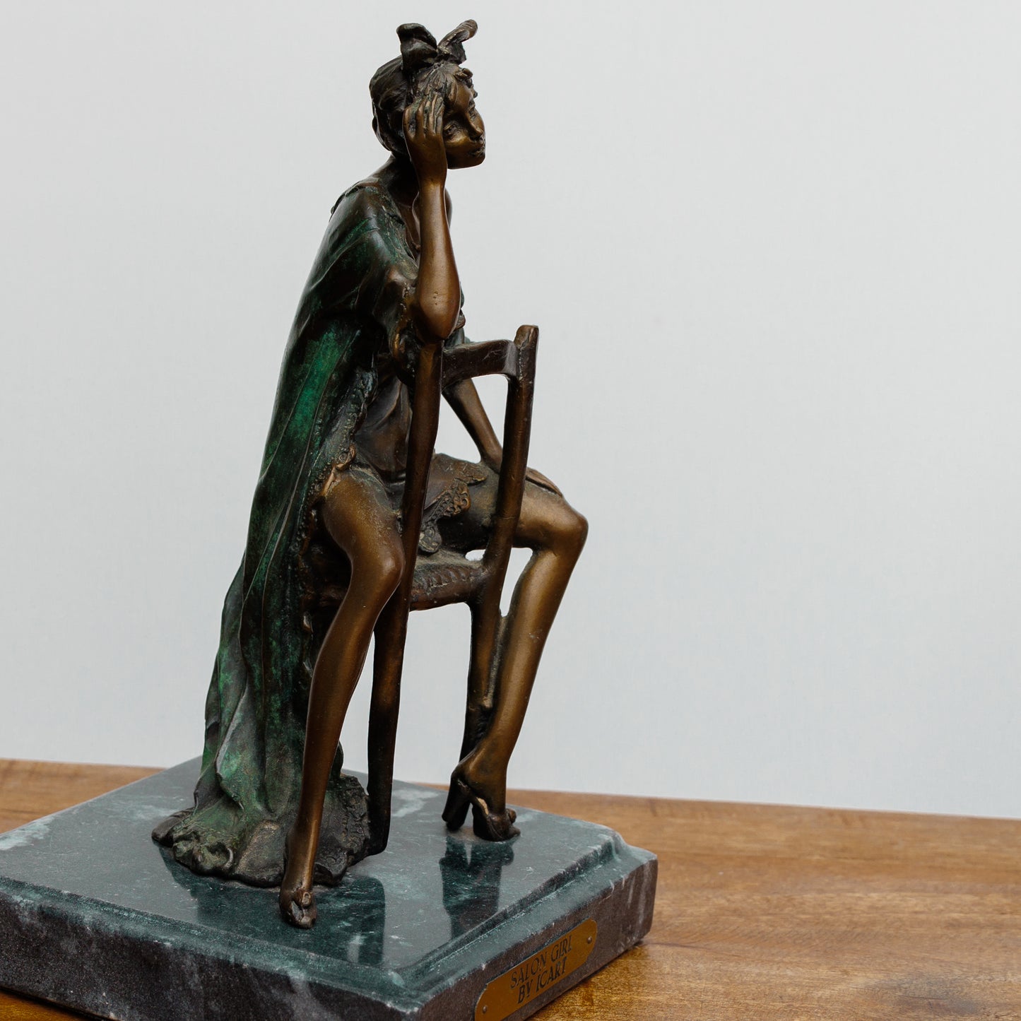 SC-005 SALON GIRL - BRONZE SCULPTURE - ICART ONE-OF-A-KIND