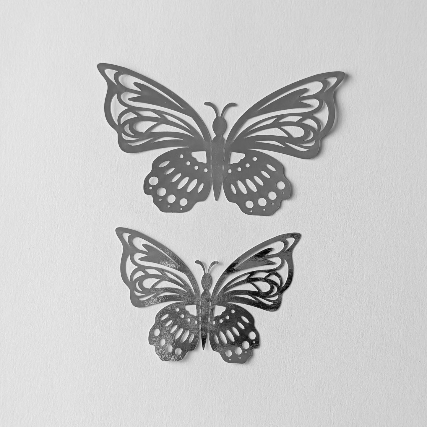 METALLIC BUTTERFLY DECORATION SILVER- 12 PIECES (Copy)