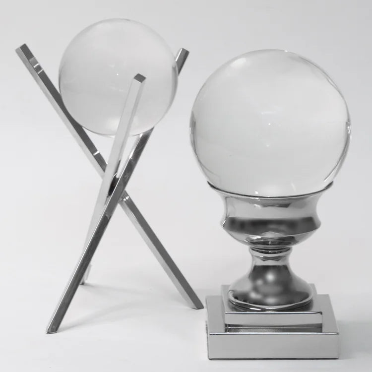 gc001 CRYSTAL BALL WITH X PEDESTAL
