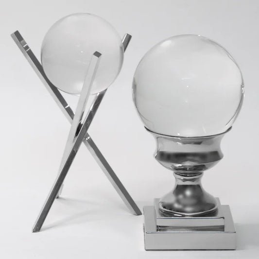 gc001 CRYSTAL BALL WITH X PEDESTAL