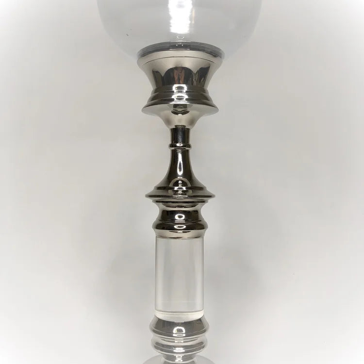HC001 TALL CHROME LUCITE MODEL CANDELABRA